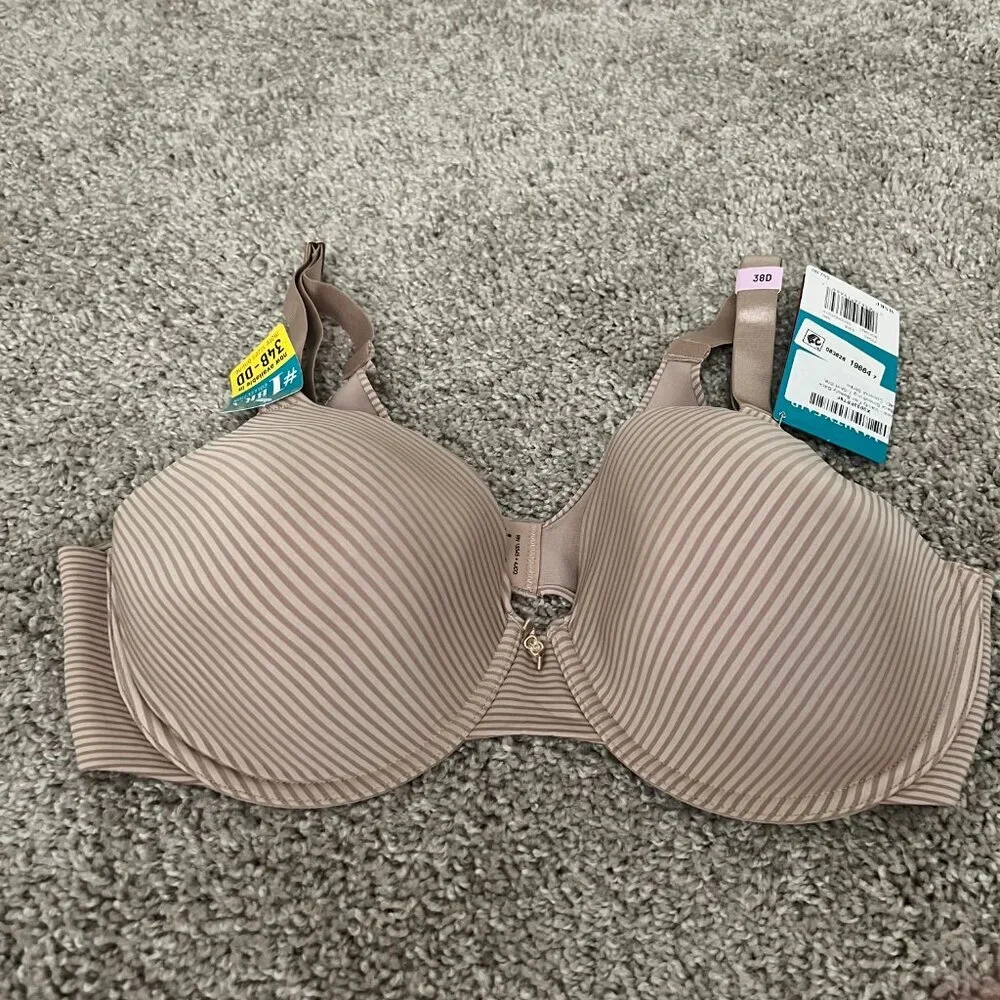 Vanity Fair Bra Coconut Stripe 38D NWT - Picture 2 of 5
